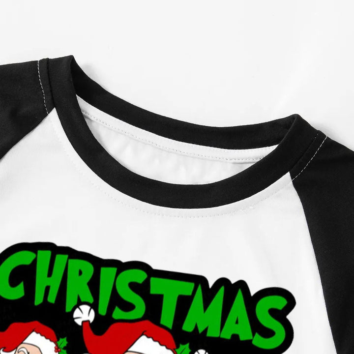 Eva Jonsson | Julgrupp och Santa Tryckta Gröna och Svarta Rutiga Julfamiljepyjamas-Eva Jonsson