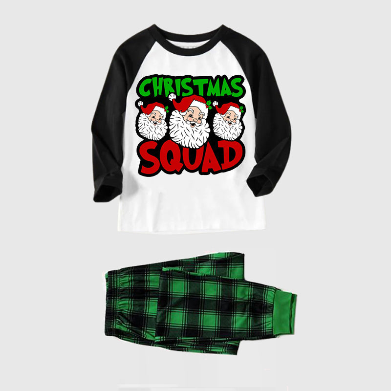 Eva Jonsson | Julgrupp och Santa Tryckta Gröna och Svarta Rutiga Julfamiljepyjamas-Eva Jonsson