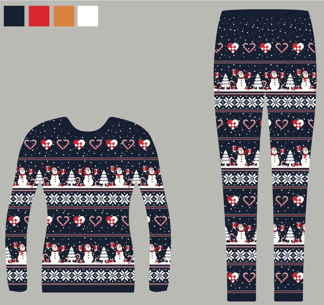 Mirla | Julhjärta Julpyjamas Navy-Eva Jonsson