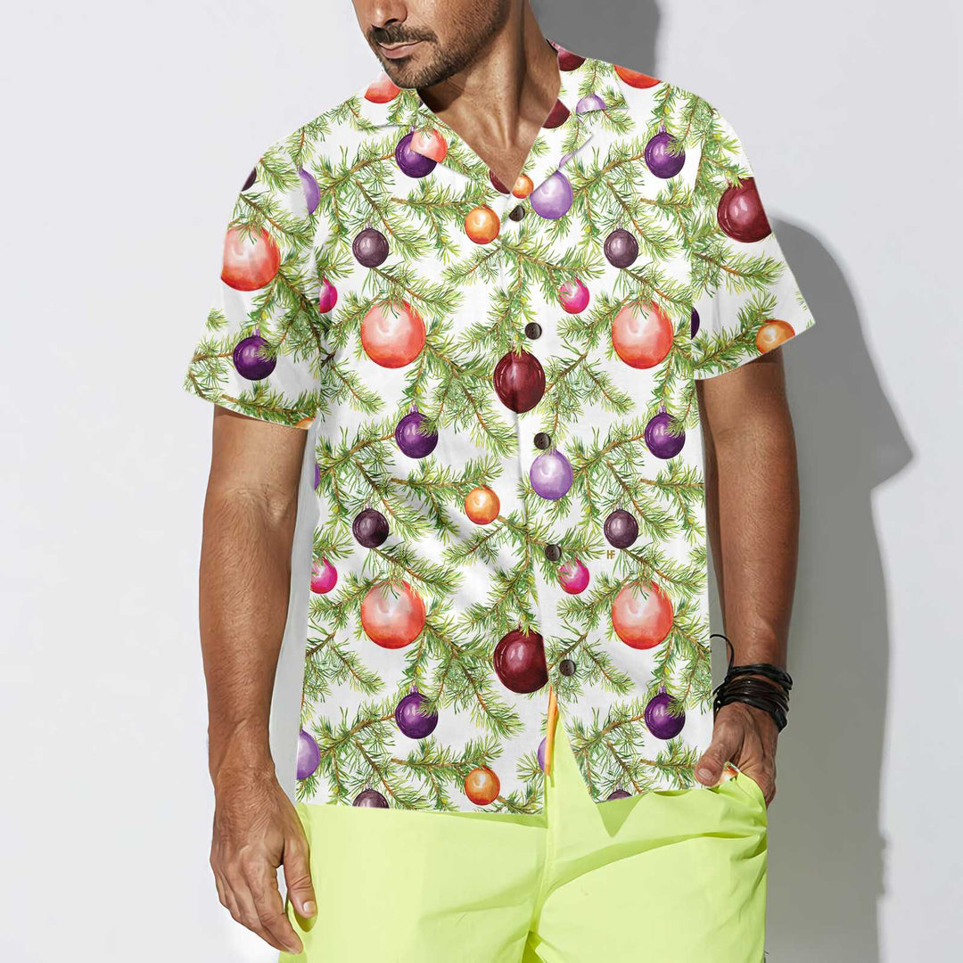 Mirla | Julkulor och Granris Hawaiian Shirt Roligt Julgran Shirt Bästa Julklappsidén-Eva Jonsson