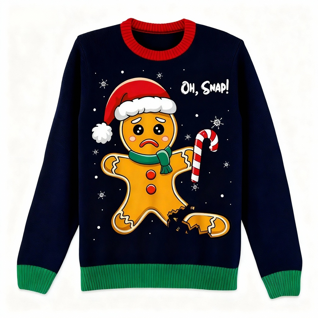 Eva Jonsson | Julmönster Tryck Semestertröja - Medvetet Festlig Egenart-Eva Jonsson