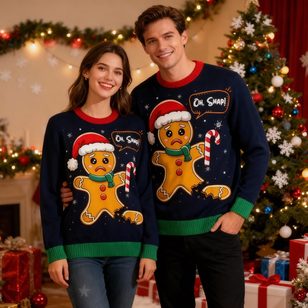 Eva Jonsson | Julmönster Tryck Semestertröja - Medvetet Festlig Egenart-Eva Jonsson