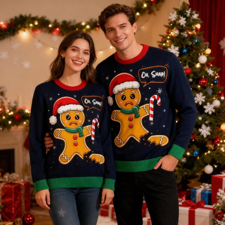 Eva Jonsson | Julmönster Tryck Semestertröja - Medvetet Festlig Egenart-Eva Jonsson