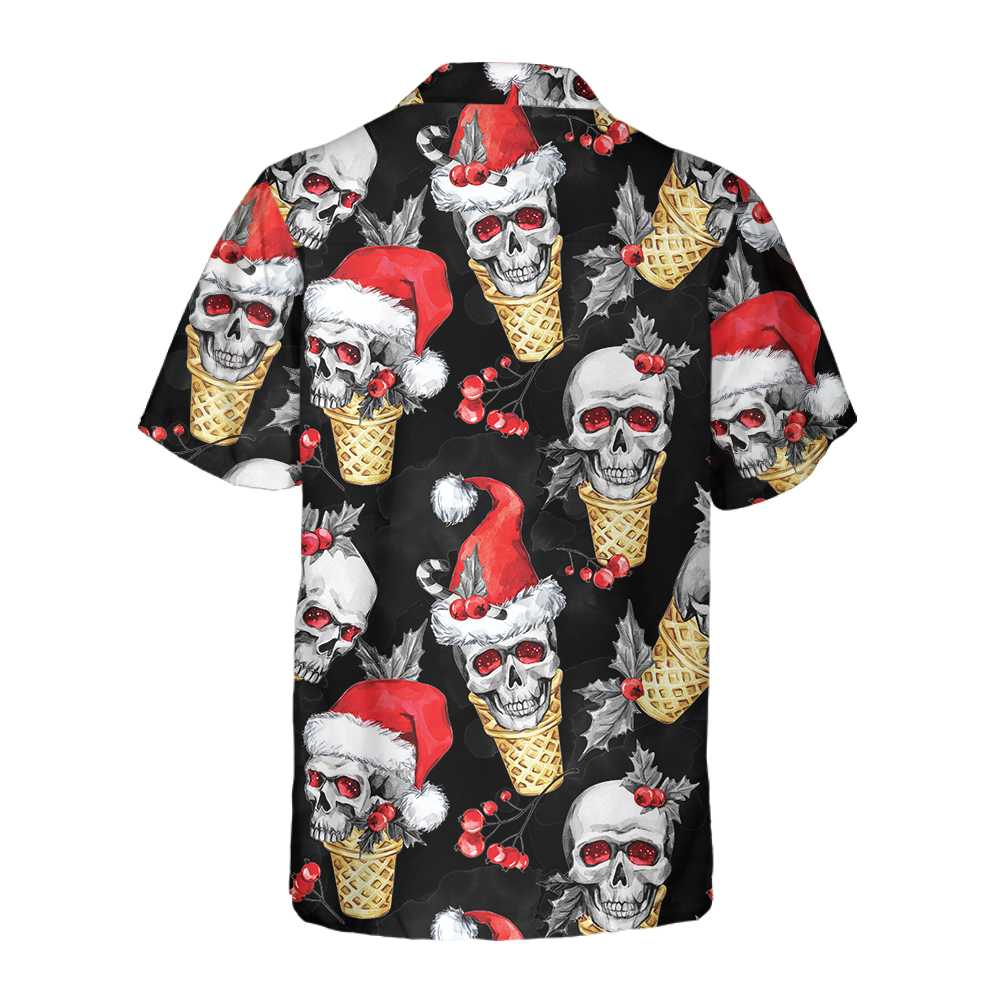 Mirla | Julskalle med Våffelkon Hawaiian Shirt Roligt Skalle Jultröja Bästa Presenten För Julen-Eva Jonsson