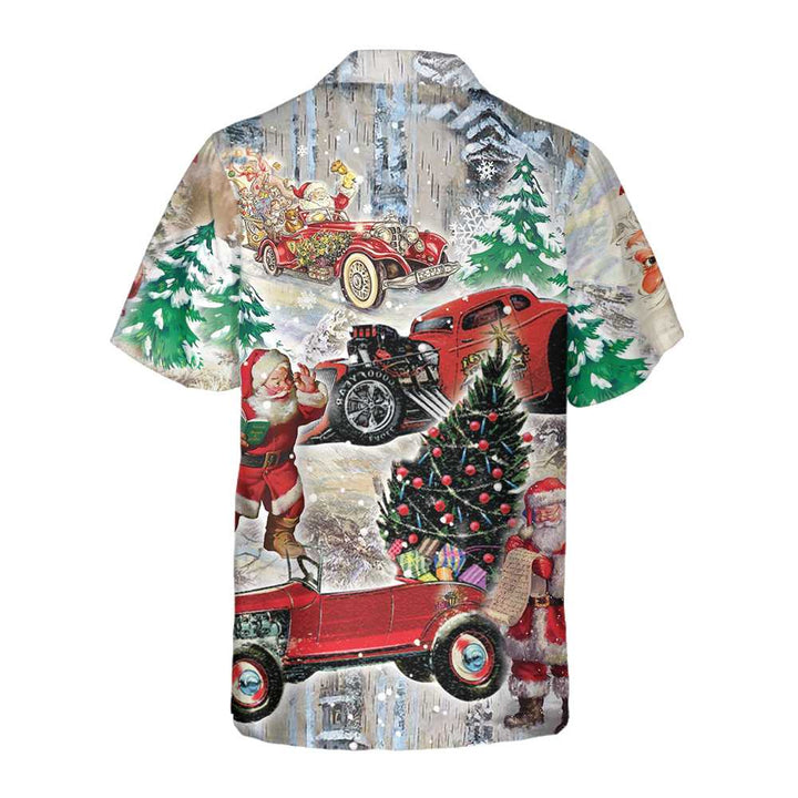 Mirla | Jultomten & Hans Hot Rod På Jul Hawaii Skjorta Rolig Santa Hawaii Skjorta För Män-Eva Jonsson