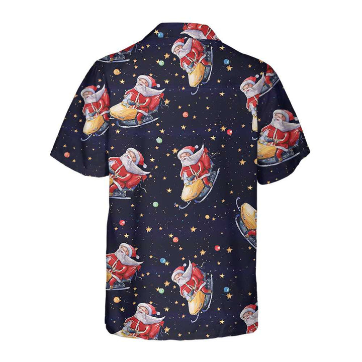 Mirla | Jultomten På Snöskoter Jul-Hawaii-Tröja Rolig Santa Hawaiian Shirt För Män-Eva Jonsson