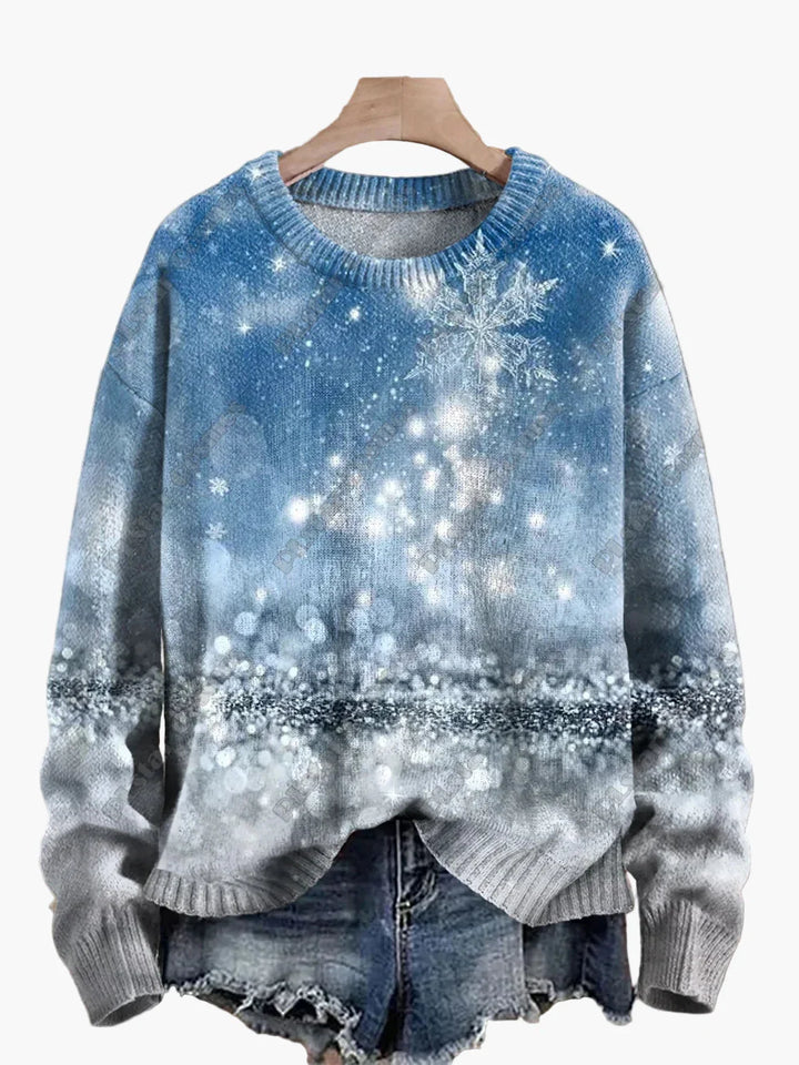 Mirla | Jultröja med Festliga 3D-Broderier - Ideal för Högtider, Fest & Vinter-Eva Jonsson