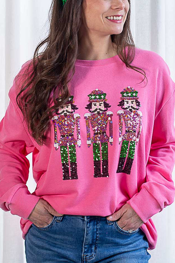 Mirla | Julvakt Paljetter Löst Lätt Sweatshirt-Eva Jonsson