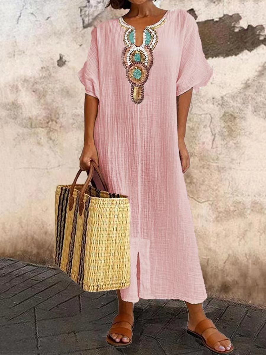 Mirla | Kaftan klänning med etno accent-Eva Jonsson