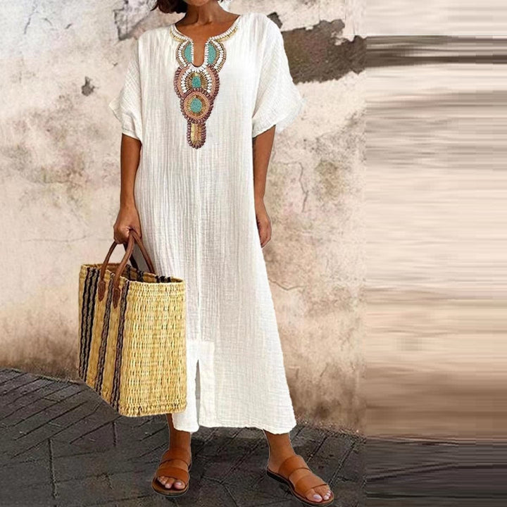 Mirla | Kaftan klänning med etno accent-Eva Jonsson