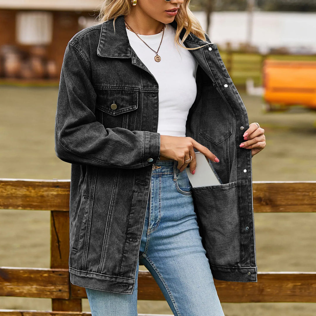 Mirla | Klassisk Elegant Jeansjacka-Eva Jonsson