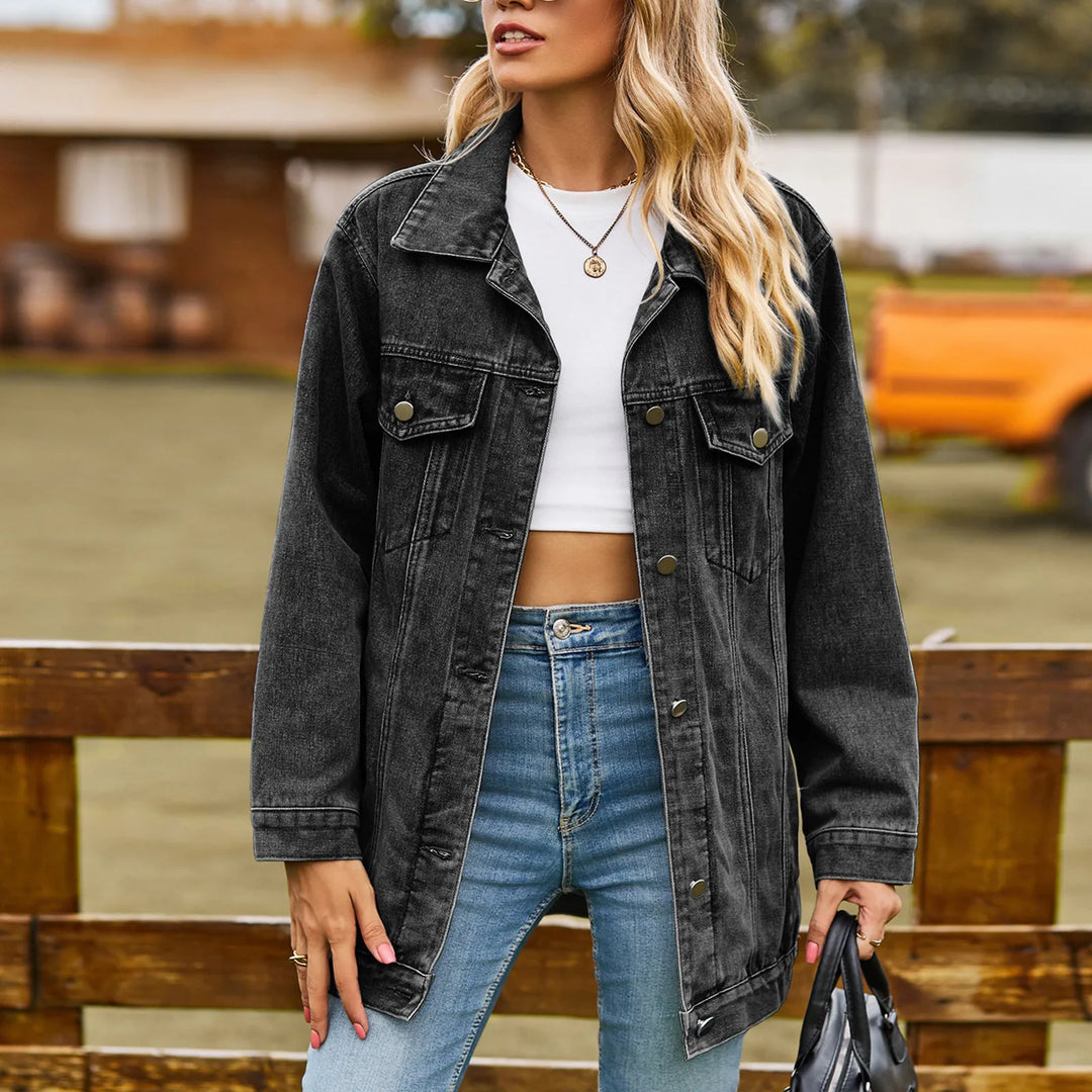 Mirla | Klassisk Elegant Jeansjacka-Eva Jonsson