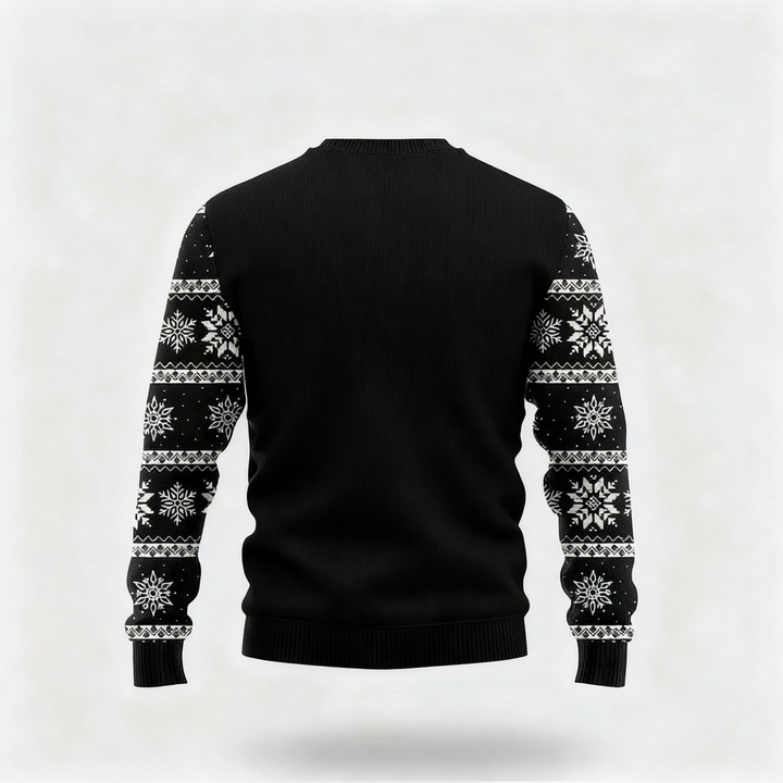 Eva Jonsson | Konstnärlig Jul Tomte Tecknad Design - Svart Semester Ikoner Sweatshirt-Eva Jonsson