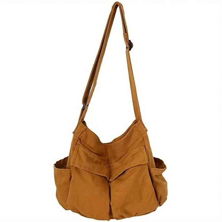 Mirla | Kvinnor Vintage Handväska Canvas Tonåring Axel Tote Väskor Leveransväska Dam Avslappnad Handväska Crossbody Plånbok-Eva Jonsson