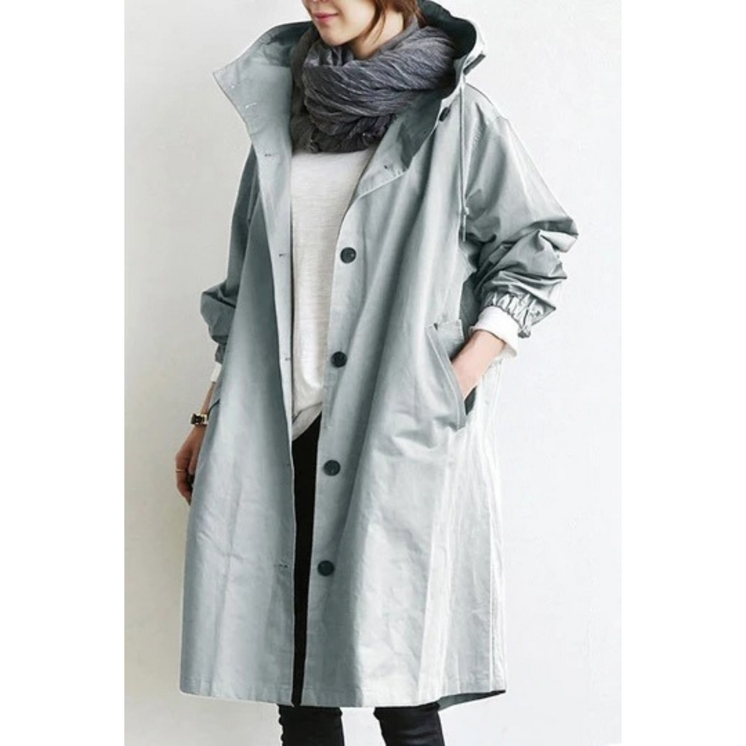Mirla | Lång trenchcoat för damer-Eva Jonsson