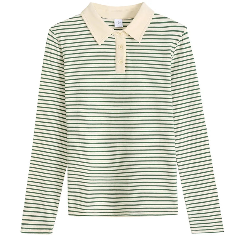 Eva Jonsson | Långärmad Poloshirt Dam Av Bomull-Eva Jonsson