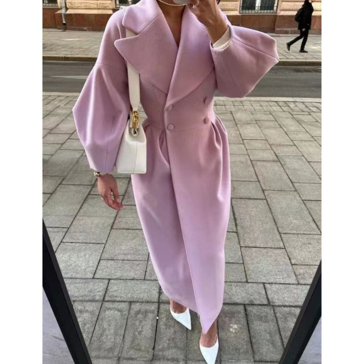 Mirla | Långkappa Dubbelknäppning Elegant Snitt Reverskrage Sitter tajt-Eva Jonsson