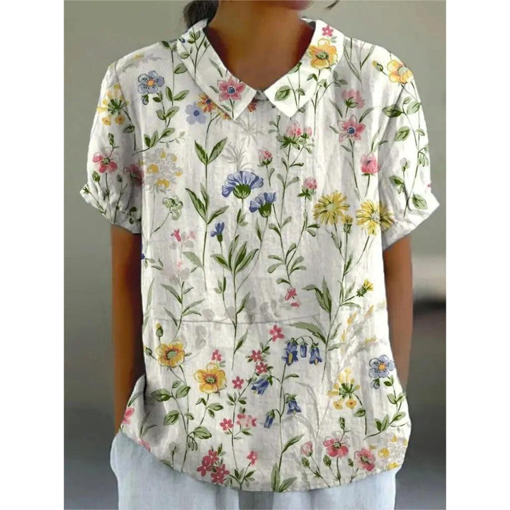 Mirla | Lätt damblus med blommönster-Eva Jonsson