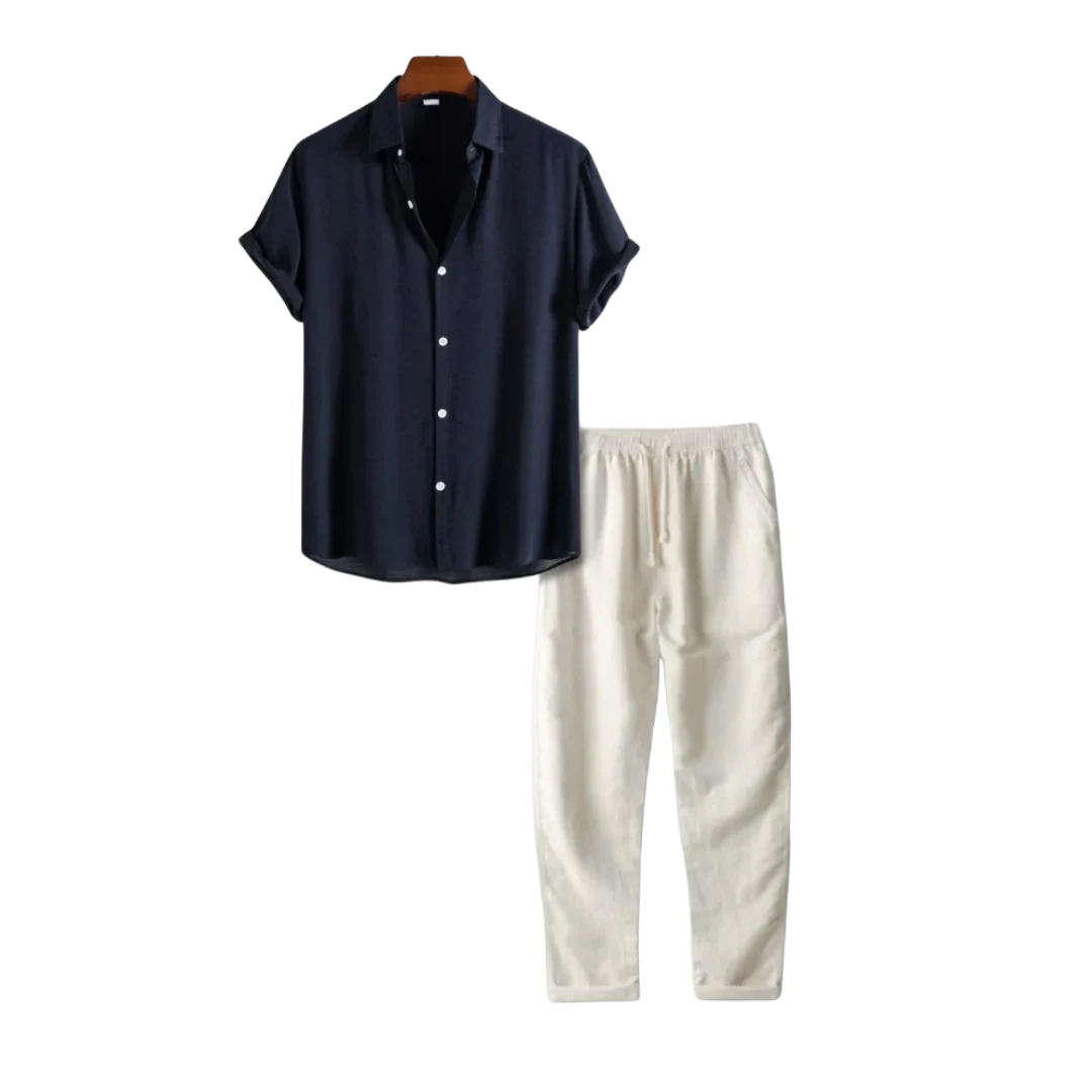Mirla | Linne Outfit Set - Avslappnad - Florens På Natten-Eva Jonsson