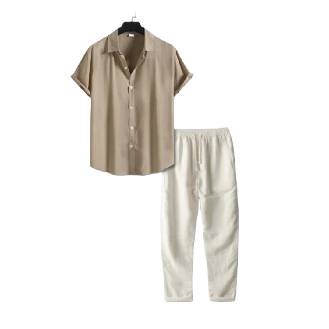Mirla | Linne Outfit Set - Avslappnad - Florens På Natten-Eva Jonsson
