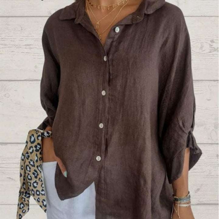 Eva Jonsson – Luftig Linneskjorta, Löst Sittande Linne-Eva Jonsson