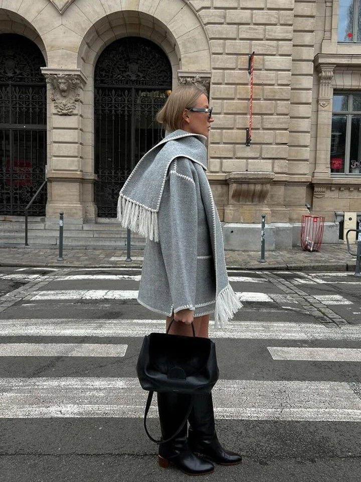 Mirla | Luxe Jacka med Schal-Eva Jonsson