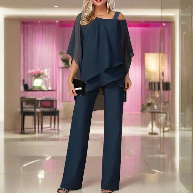 Mirla | Lyx Chiffon Set för damer Elegant set för festliga kvällar-Eva Jonsson