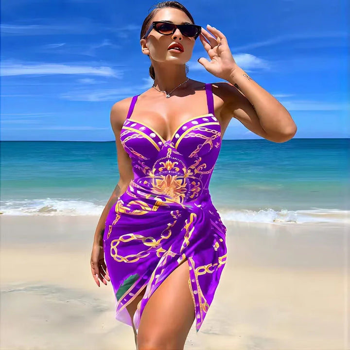 Mirla | Lyx Ny Två Dela Kvinnor Bikini Set Push Up Blommönster Bikini Strappy Bandage Badkläder Brasilien Bikini Baddräkt-Eva Jonsson