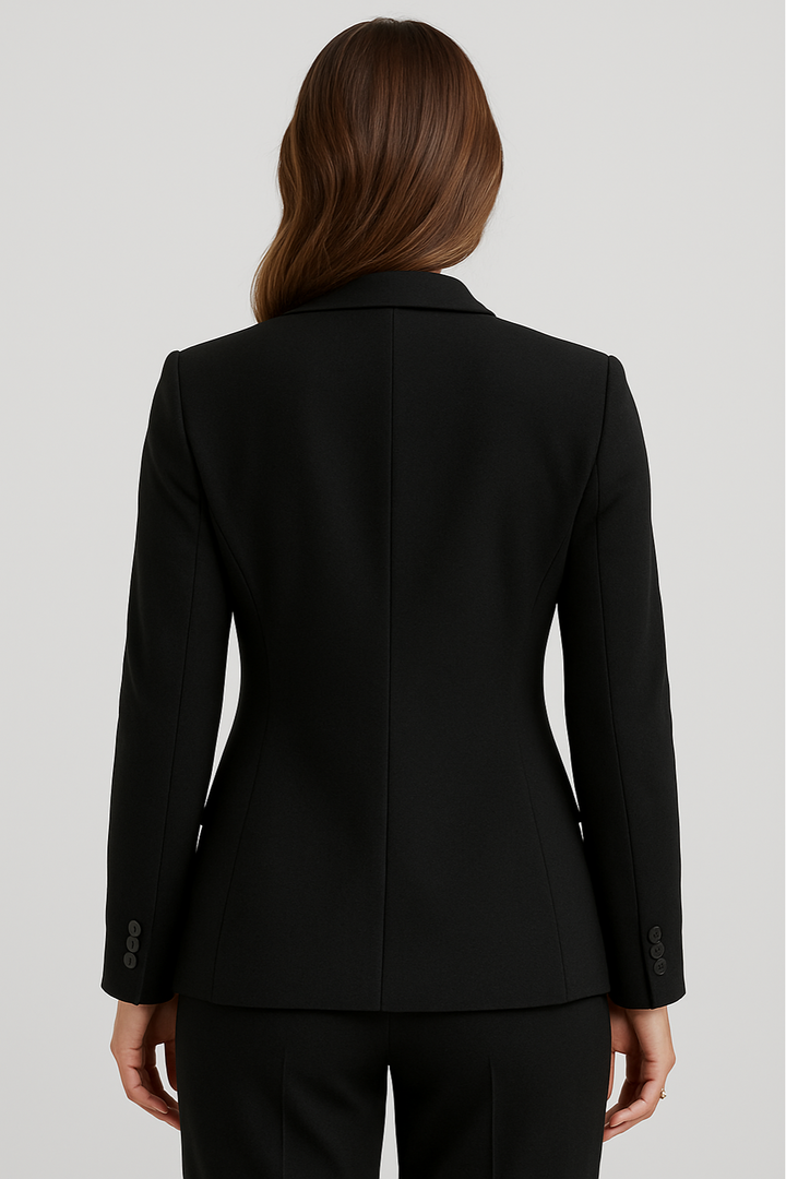 Mirla | Måttsydd Blazer – Enknäppt – Slim Fit – Svart-Eva Jonsson
