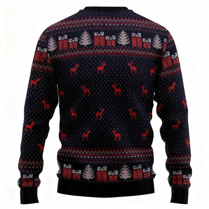 Eva Jonsson | Maximal Glädje Minimal Ansträngning: Jolly Santa Print Semestertröja-Eva Jonsson