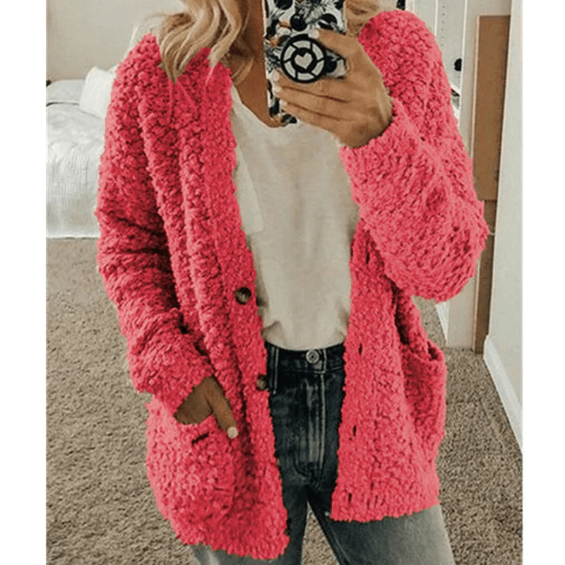 Mirla | Mjuk kofta Varm damtröja Fuzzy design-Eva Jonsson