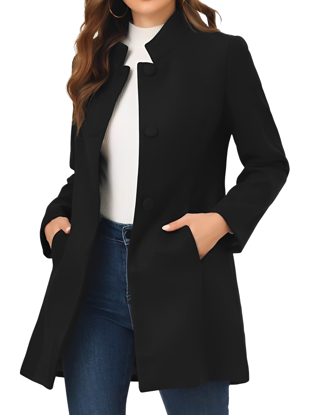 Mirla | Modern, Figurnära Damjacka med Knappar-Eva Jonsson