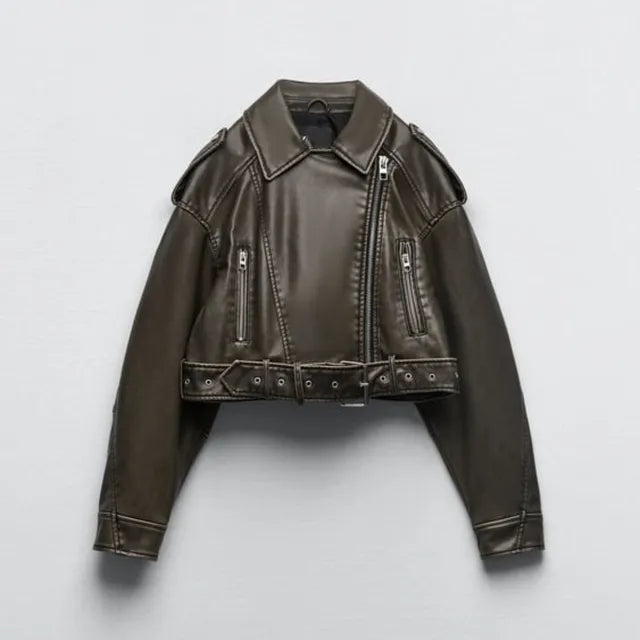 Mirla | Modern Kort Bikerjacka-Eva Jonsson