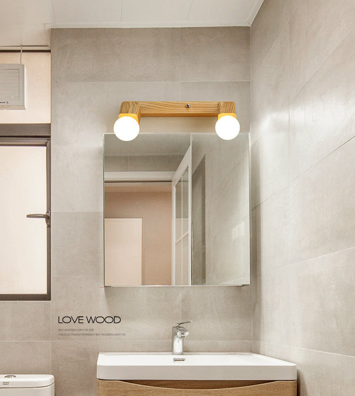 Eva Jonsson | Modern Trä Kosmetisk Spegel Ljus Justerbar Väggarm Badrum Kosmetiska Vägglampor-Eva Jonsson