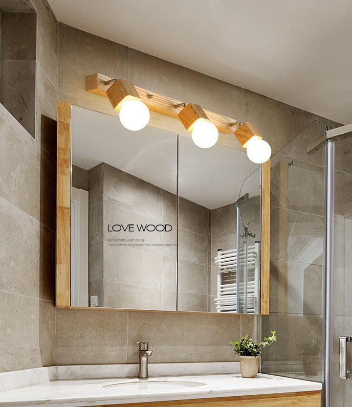 Eva Jonsson | Modern Trä Kosmetisk Spegel Ljus Justerbar Väggarm Badrum Kosmetiska Vägglampor-Eva Jonsson