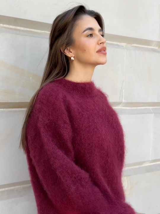 Mirla | Mysig Mjuk Mohairstickad Tröja-Eva Jonsson