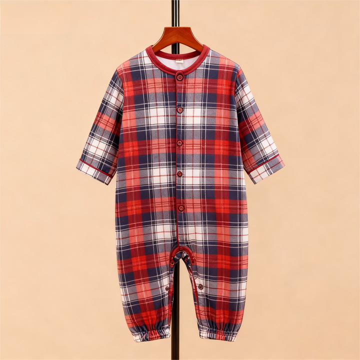 Eva Jonsson | Mysiga Rutig Knäpp-Fram Pyjamaset För Julen-Eva Jonsson