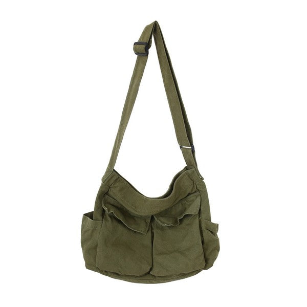 Mirla | Nova Överdimensionerad Canvas Messenger Bag-Eva Jonsson