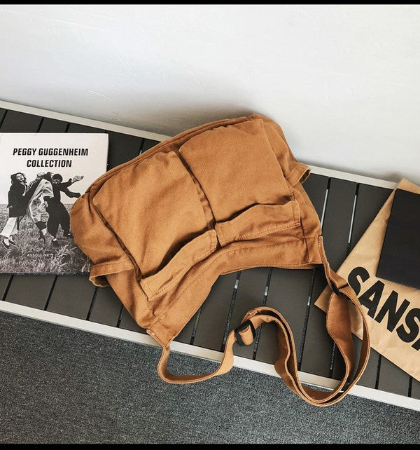 Mirla | Nova Överdimensionerad Canvas Messenger Bag-Eva Jonsson