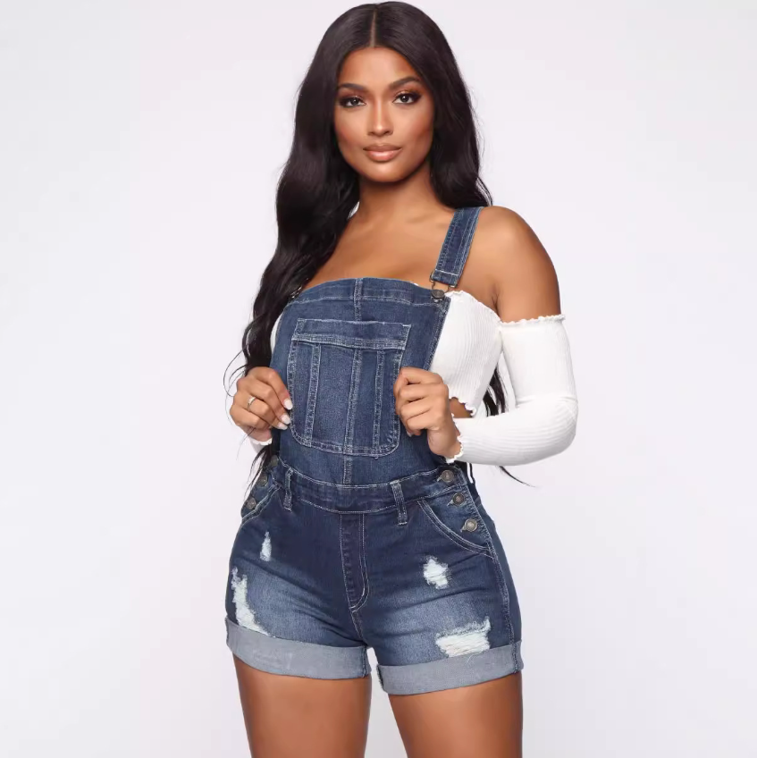Mirla | Overall Rivna Denim Shorts-Eva Jonsson