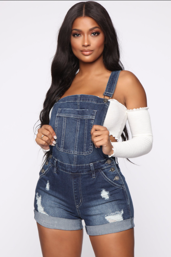 Mirla | Overall Rivna Denim Shorts-Eva Jonsson
