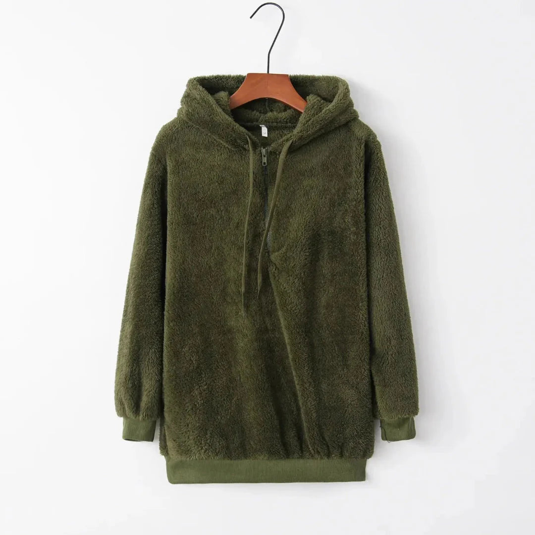 Mirla | Överdimensionerad Sherpa-Fleece-Hoodie-Eva Jonsson