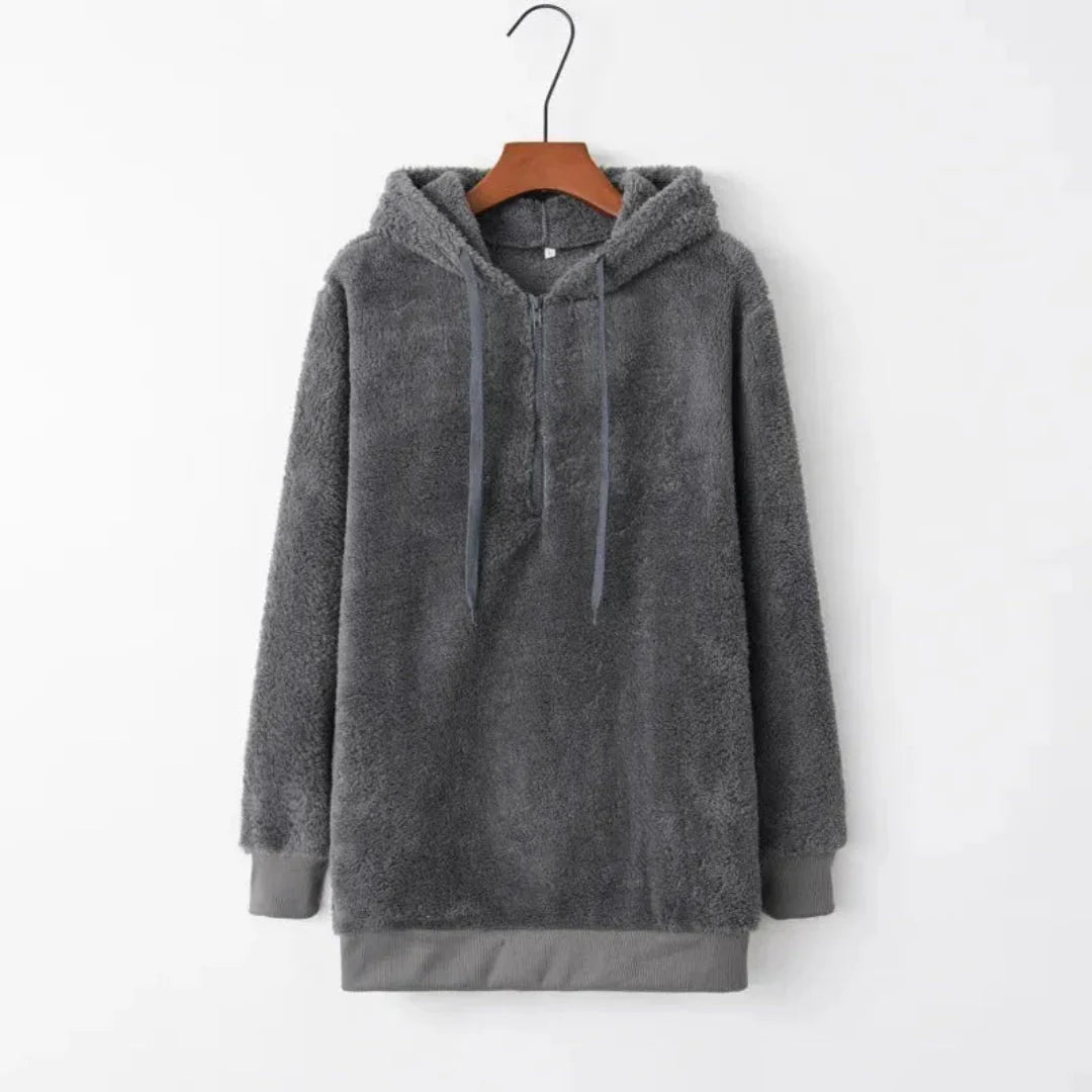 Mirla | Överdimensionerad Sherpa-Fleece-Hoodie-Eva Jonsson