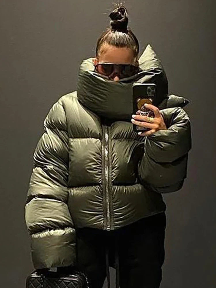 Mirla | Oversize-Jacka - Varm Hög Krage-Eva Jonsson