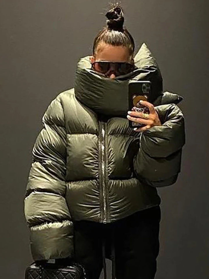 Mirla | Oversize-Jacka - Varm Hög Krage-Eva Jonsson