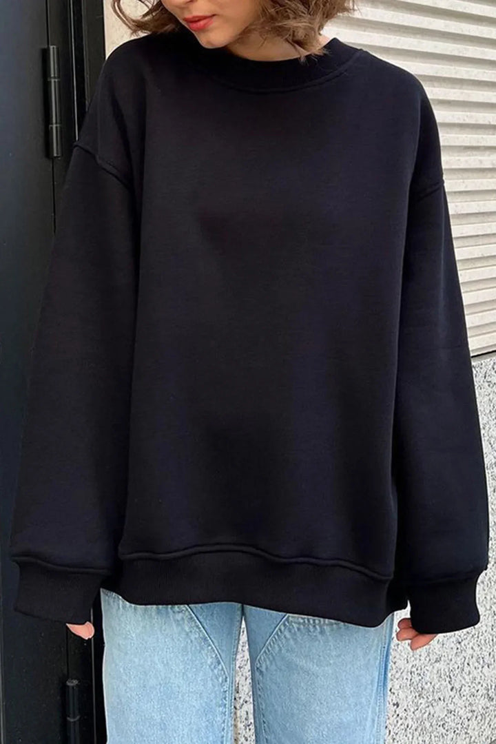 Mirla | Oversize-Tröja med Rundad Halskrage-Eva Jonsson