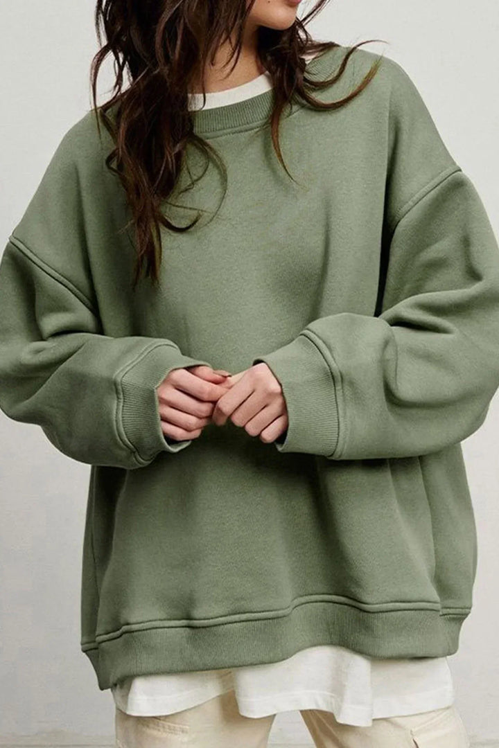 Mirla | Oversize-Tröja med Rundad Halskrage-Eva Jonsson