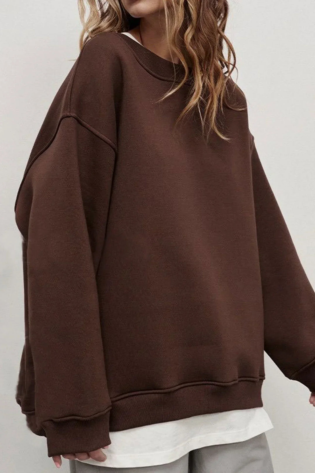 Mirla | Oversize-Tröja med Rundad Halskrage-Eva Jonsson