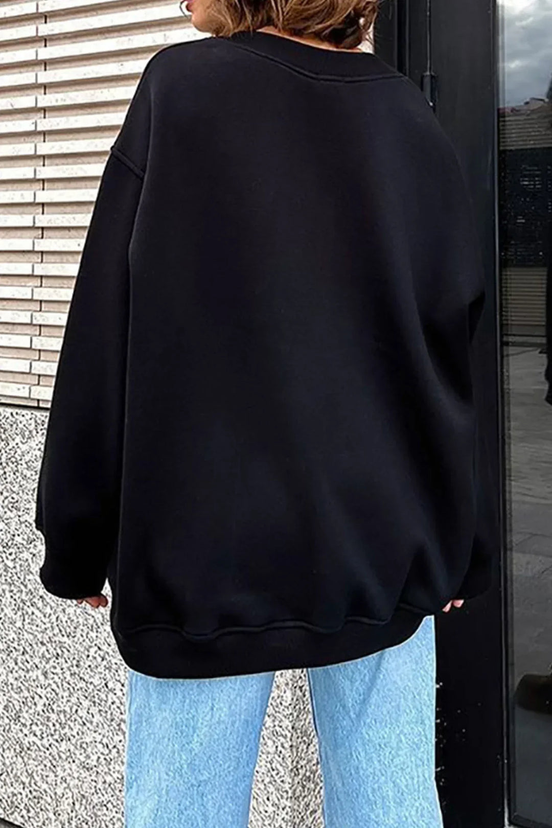 Mirla | Oversize-Tröja med Rundad Halskrage-Eva Jonsson