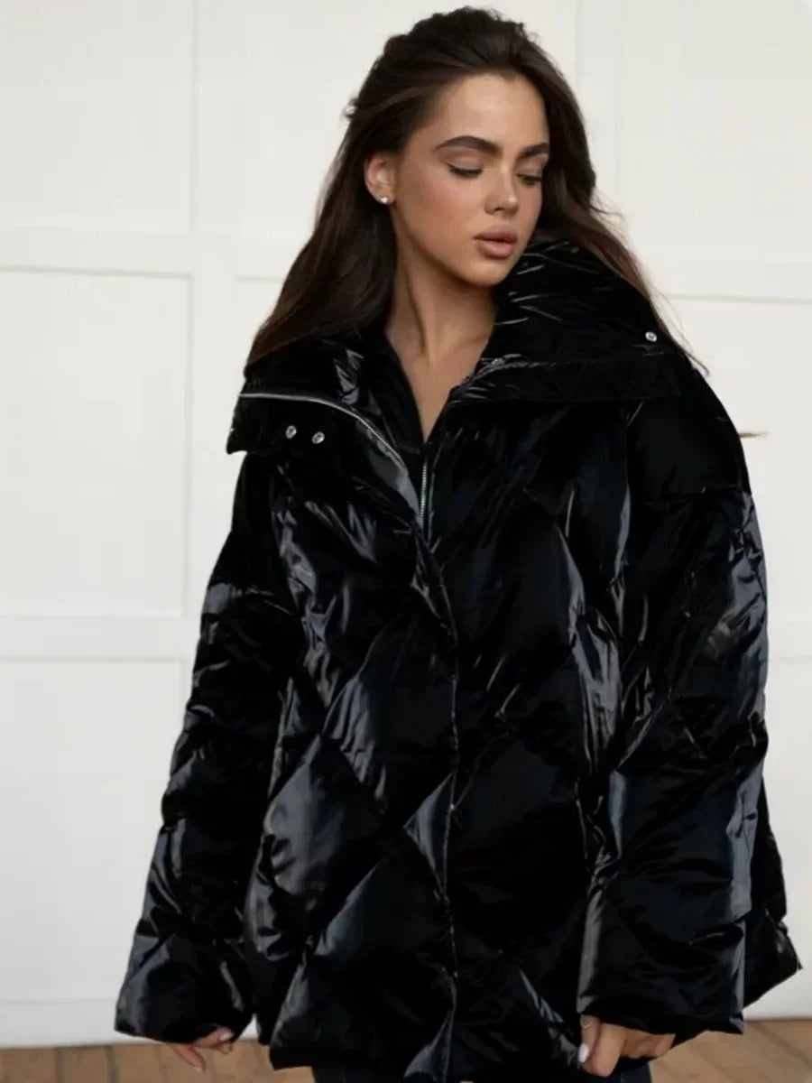 Mirla | Oversized Puffer med Dragkedja-Eva Jonsson